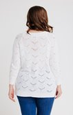 Pull uni col v en crochet