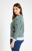 Pull 2 en 1 avec boutons aux épaules