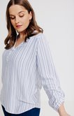 Chemise rayée avec 3 boutons au col