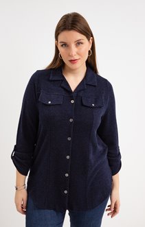 GILET ESPRIT CHEMISE FERMETURE BOUTONS