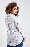 Chemise fluide avec imprimés chats
