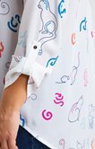 Chemise fluide avec imprimés chats