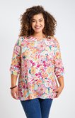 Tunique col rond imprimé floral