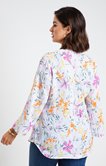 Chemise en lin impression florale
