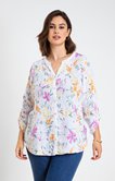 Chemise en lin impression florale