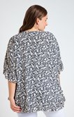 Tunique poncho avec perles au col
