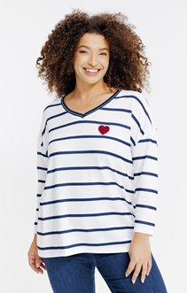 Tee-shrit maille chaude rayé