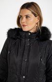 Parka mi-longue flockée