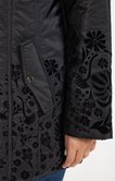 Parka mi-longue flockée