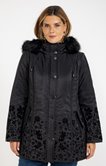 Parka mi-longue flockée