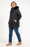 Parka mi-longue flockée