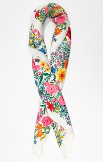 Foulard imprimé fleurs multicolore
