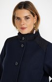 Manteau court bi-matière