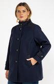 Manteau court bi-matière