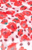 Écharpe imprimé coquelicot
