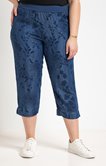 Pantacourt tencel jean imprimé