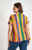 Tee-shirt en maille multicolore