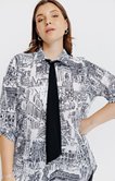 CHEMISE IMPRIMEE PARIS AVEC CRAVATTE 