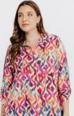 CHEMISE IMPRIMEE IKAT AVEC FOILED