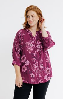 Chemise viscose imprimé floral