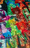 Foulard chaud chat multicolore