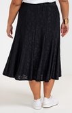 Jupe évasée dentelle feuille