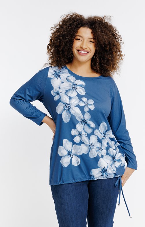 Tee-shirt avec fleurs placées