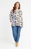 Chemisier imprimé col tunisien
