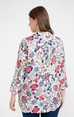 Chemisier imprimé col tunisien