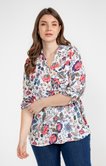Chemisier imprimé col tunisien