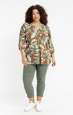 Chemisier imprimé col tunisien