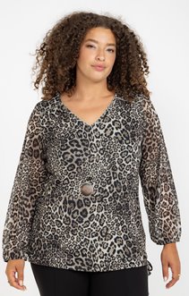 Tee-shirt en résille imprimée