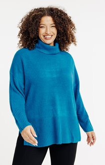 Pull uni col montant