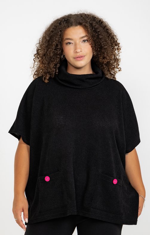 Poncho avec boutons colorés