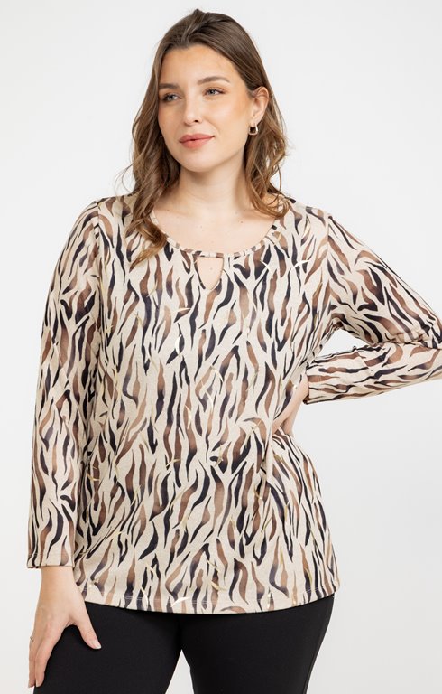 Tee-shrit maille chaude imprimé 