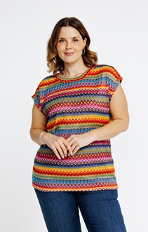 Tee-shirt à rayures colorées