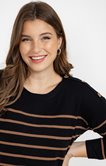 Robe pull maille rayée chic