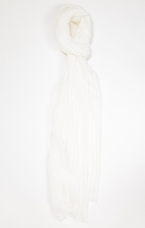 Foulard 2 matières : uni et plumetis