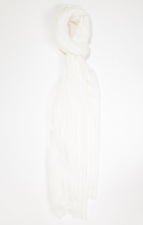 Foulard 2 matières : uni et plumetis