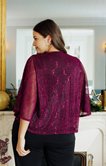 Tee-shirt forme poncho brillant