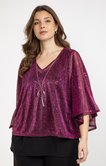 Tee-shirt forme poncho brillant