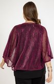 Tee-shirt forme poncho brillant