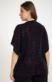 Poncho à sequins avec collier