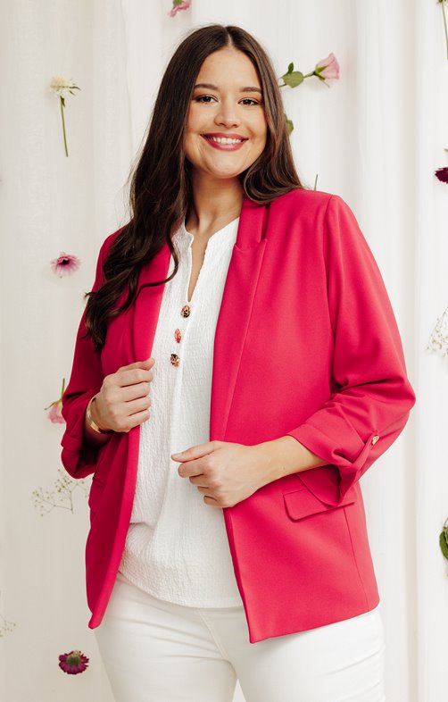 Veste de blazer ouverte style tailleur