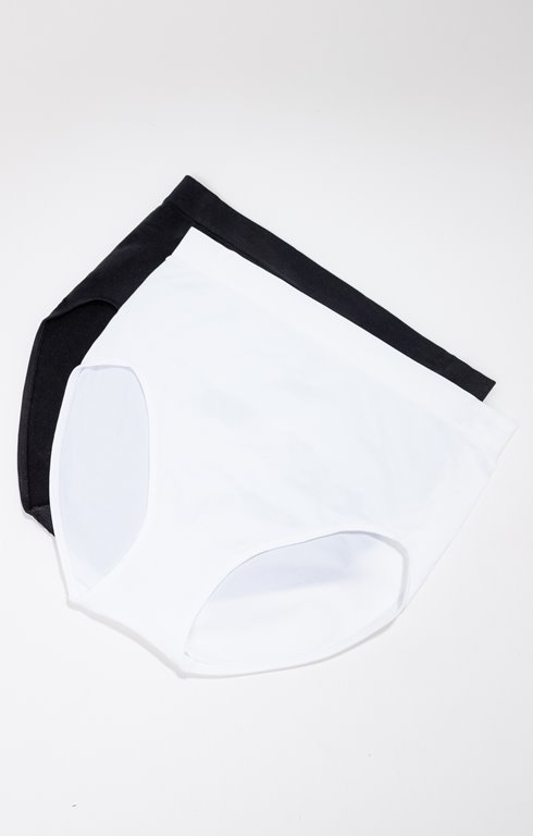Lot de 2 culottes basique noir et blanc