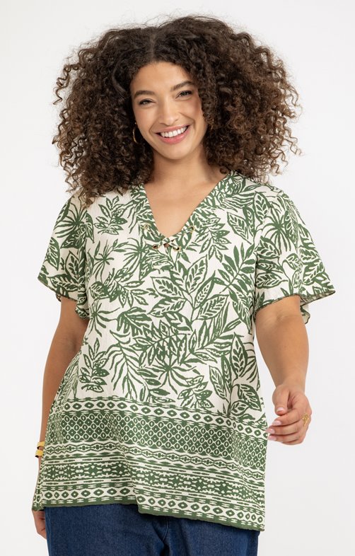 Tunique imprimée manches courtes