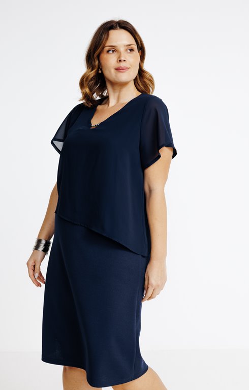 Robe cérémonie bi matière