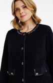 Veste boutonnée avec strass