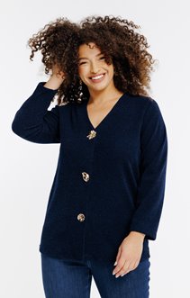 Cardigan avec boutons fantaisies