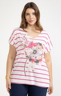 Tee-shirt maille fine imprimé